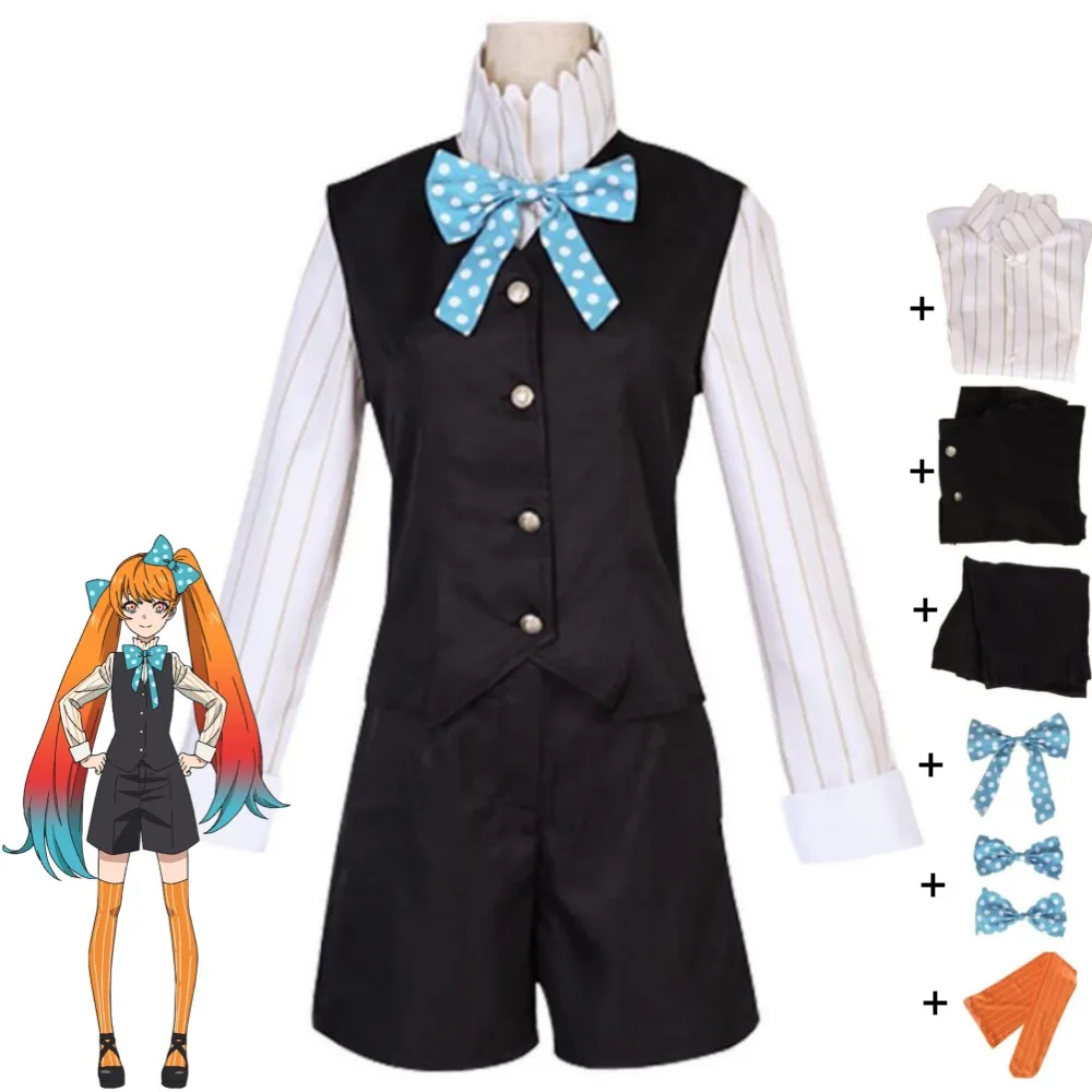 

Anime Takt Op.Destiny Giant Titan Cosplay Costume Shirt Vest Shorts Cute Loli Uniform Hallowen Carnival Party Role Play Suit