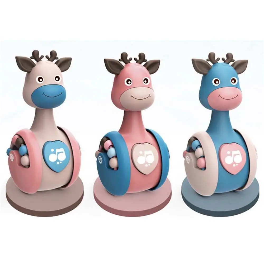 

Children Toy Roly-poly Sliding Deer Baby Toy Newborn Hand Bell Toddler Sliding Educational Toy Rattles Baby Tumbler Toy Tumbler