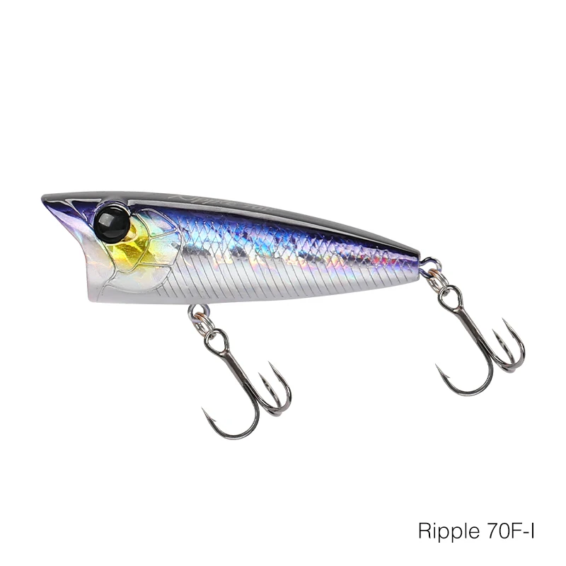 TSURINOYA ポッパー釣りルアー 70F トップウォーターフローティングワ