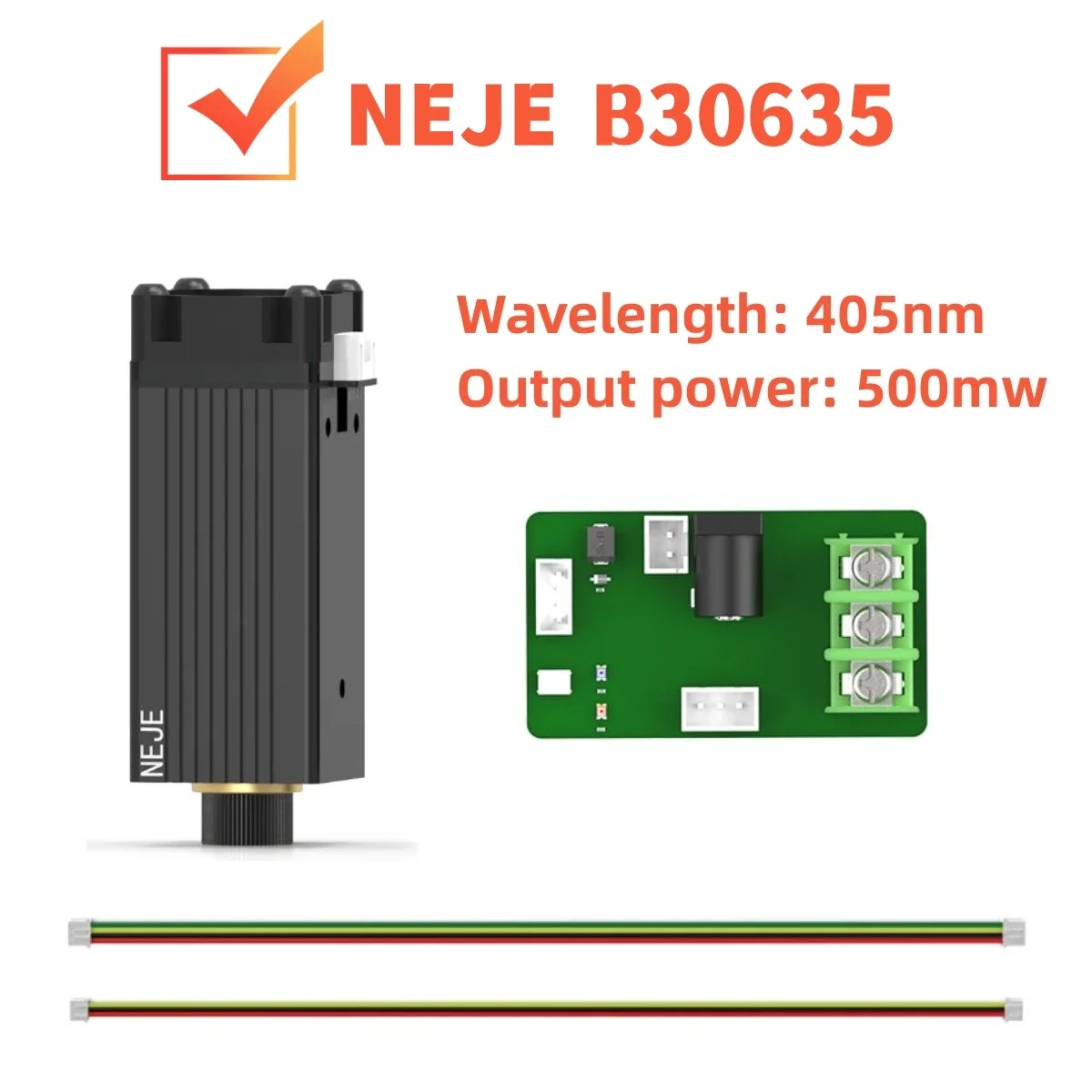 Laser Module Head NEJE A40640/A40630/N30820/E40/E80 450nm Blue Light TTL Module Set for Laser Engraver Wood Cutting