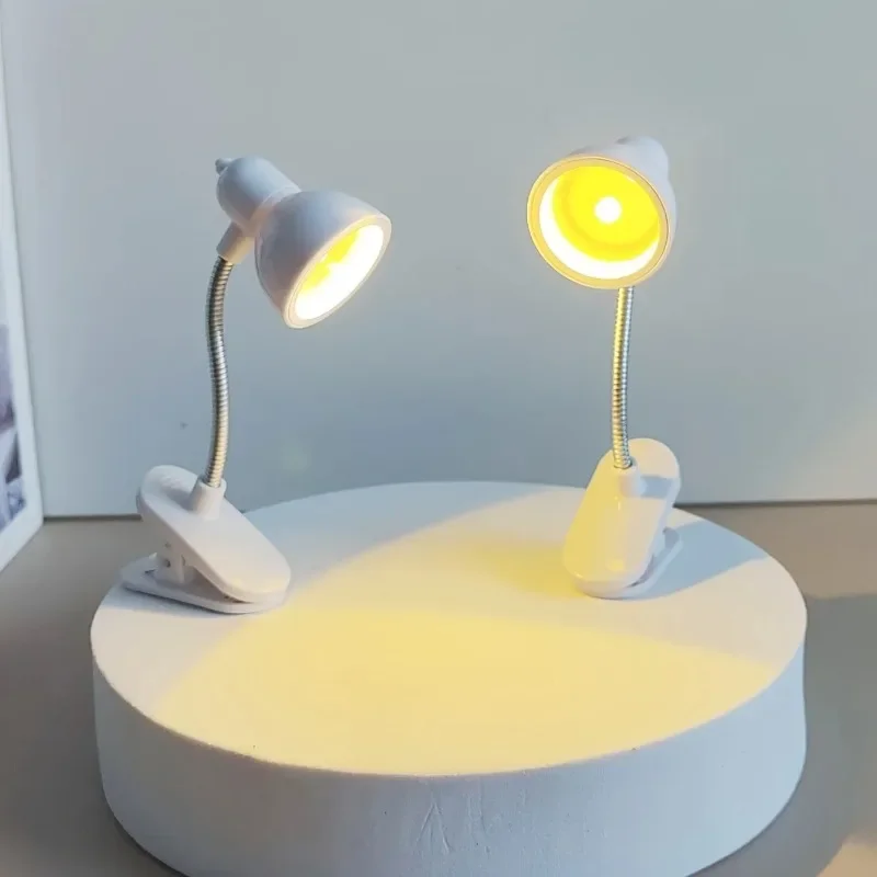 Book Light 1Pcs Portable Eye-Friendly Reading Lamp Warm Bright Mini Book Lig Clip-On Light with Long-lasting Battery for Books and Desks
