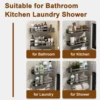 Punch-Free Bathroom Rack Bathroom Shelf Toilet Space Aluminum No Drill Hanging Rack Bathroom Organizer Hang On the Wall 6