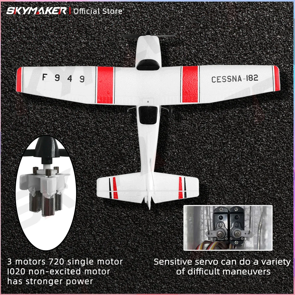 Avion RC F949s 2.4GHz 3CH EPP 500mm - Vol stable 25min