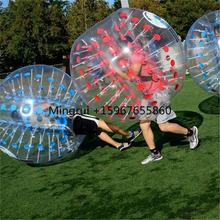 Adult PVC Body Zorb Bumper Ball Suit Colored Dots Inflatable Human Bubble Football Soccer Ball