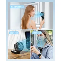 coldSky Handheld Fan Foldable Portable Fan with LED Display 3000mAh Battery Operated Mini Hand Held Fan for Travel Beach Outdoor 5