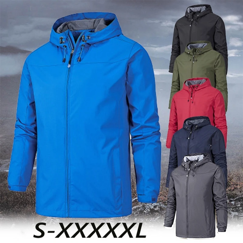 Classic Fashion Brand Jacket Men's Sportswear Hooded Soft Shell Jacket Mountaineering Jacket Windbreaker Outdoor Sports Jacket 6