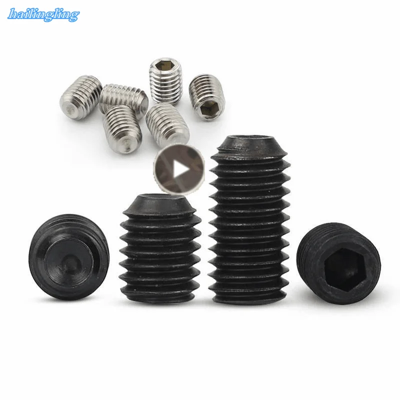 

50/20 /10 шт. M1.6 M2 M2.5 M3 M4 M5 M6 M8 DIN916 нержавеющая сталь 304 класс 12,9 легированная сталь набор винтов с шестигранным углублением