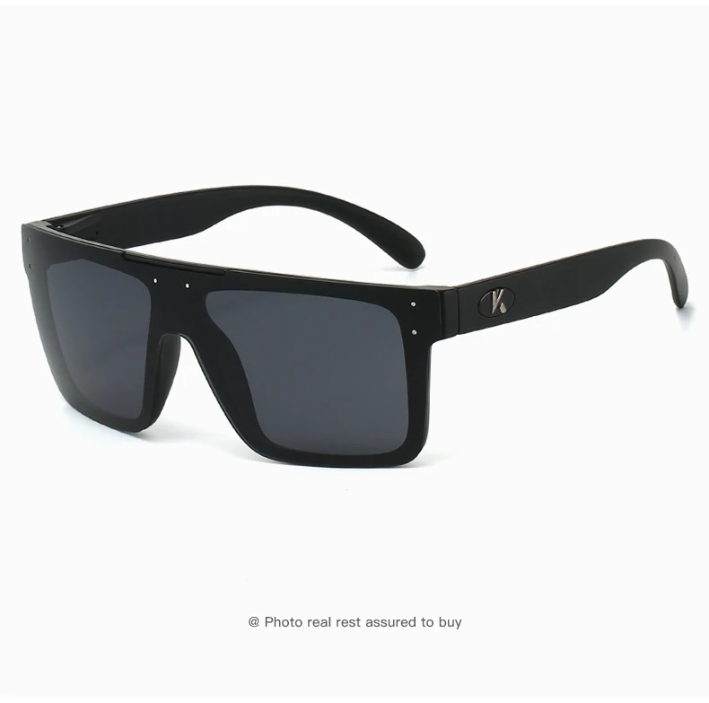 KAROS Sonnenbrille mit großem Rahmen und UV400-Gläsern, moderner Twist für Damen und Herren, perfekt für Strandurlaub und Poolpartys – Detail 11