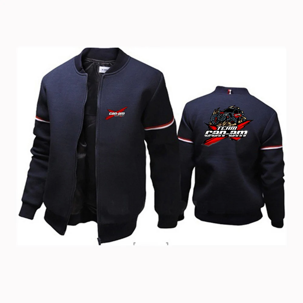 Giacche Da Combattimento A Maniche Lunghe Da Uomo Can Am Team Spyder Moto Stampate Outdoor Fashion Zip Jacket Cardigan Uomo Sportswear Tops