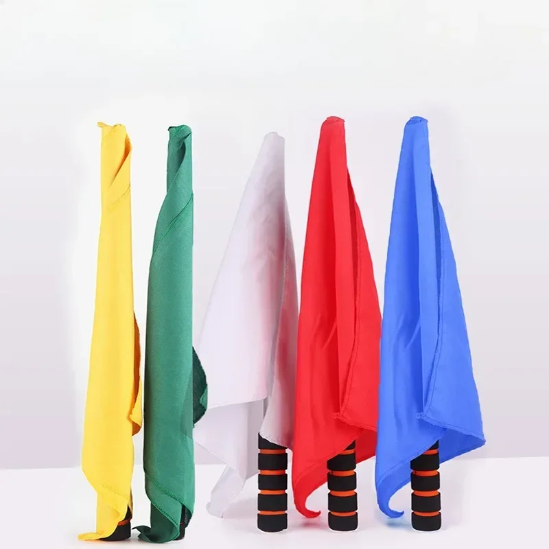 1PC Soccer Referee Flag Professional Fair Play Sports Match Football Linesman Waterproof Flags Sports Game Referee Equipment