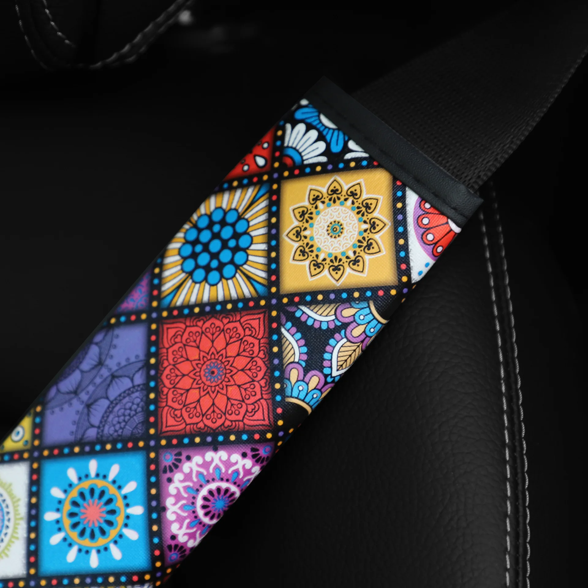 Car Seat Belt Shoulder Guard Pads Covers Protective Sleeve Bohemian Style Insurance Belt Shoulder Protection Auto Accessories seat belt protection,seat belt covers,seat belt protector,safety belt shoulder guard