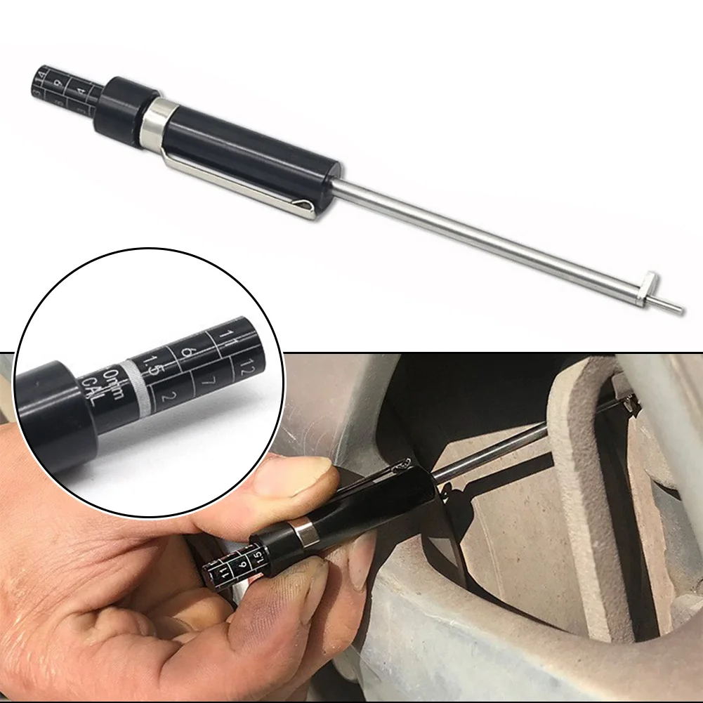

1pc Universal Car Brake Pad Detection Pen Scale Brake-Pad Gauge Steel+plastic Inspection Tools Black Accessories