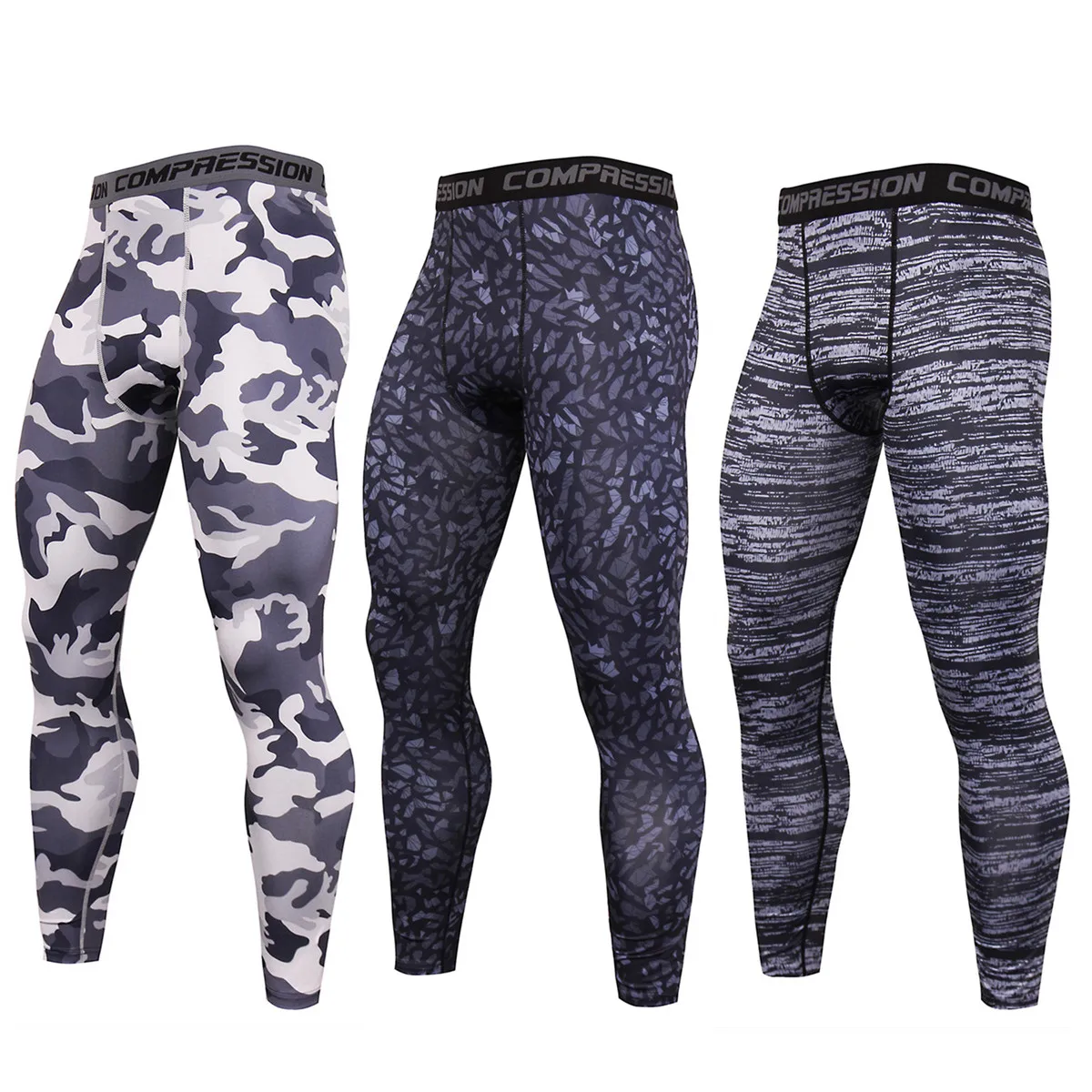 

Men Compression Quick Dry 3d Print Pants Running Leggings Gym Fitness Sport Training Trousers Male Yoga Workout Cycling Clothing