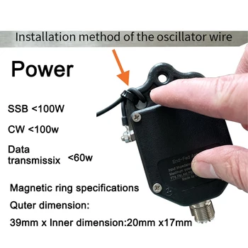 Ricevitore antenna alimentato terminale Balun 1:64 PEP SSB FT8 FM AM, 4 bande 8 bande da 1 MHz a 30 MHz 100 W Antenna radio alimentata con estremità di alimentazione per esterni