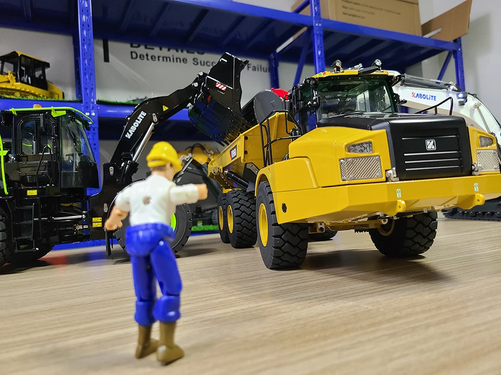 Sefde8a21d62b49cab50c93c1aa4b8915X KABOLITE RC 1/18 K966 ładowarka 336GC koparka hydrauliczna K960 ciężarówka hydrauliczna zabawki dla chłopca modelu maszyn budowlanych