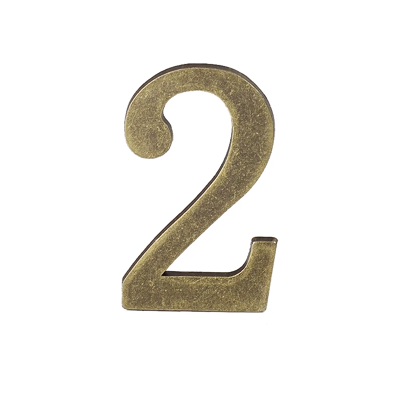 1 Stück Metall tür nummer mit Träger kleber 10*6cm Hausnummer Wohnungstür Nummer für Outdoor Hotel Home Briefkasten Etikett 0-9 – Detail 9
