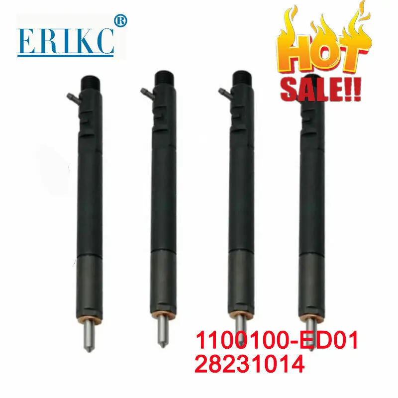 

4PCS 1100100-ED01 Diesel Injector 28231014 for Delphi Great Wall Hover V200 X200