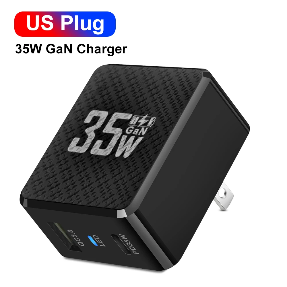 35w gan usb typ c ladegerät tablet schnell ladegerät qc 3,0 pd 3,0 ladegerät für iphone 15 xiaomi poco f5 laptop ladegerät – Detail 14