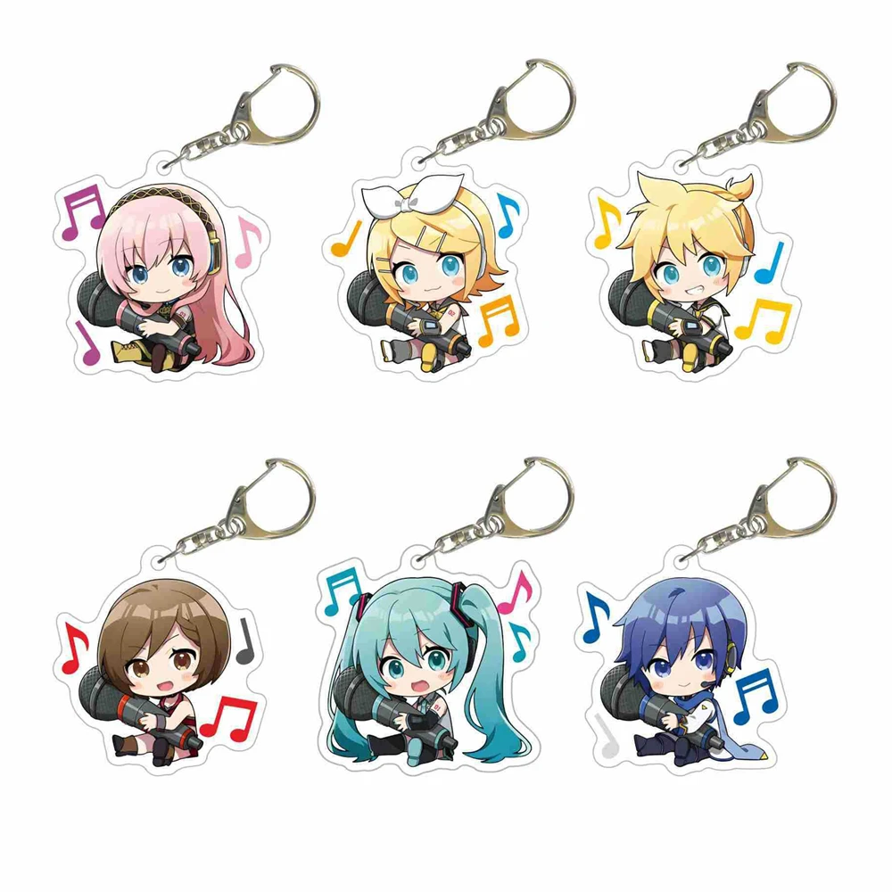 

Anime Hatsune Miku LAITO MEIKO Kagamine Rin Len Cosplay Acrylic Key Chain Keychain Pendant Prop Accessories Gift