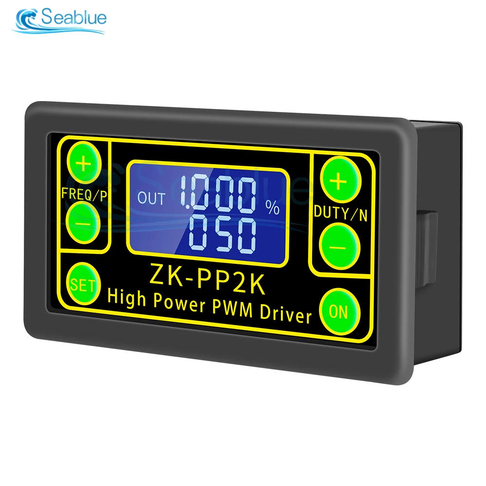 Drive Module ZK-PP2K 8A High Power PWM Dimming Cycle Delay  Motor LED Speed Controller LCD Pulse Frequency Cycle 1Hz-150KHz 4