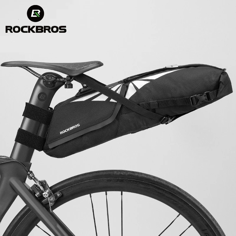 Borsa Sottosella ROCKBROS Impermeabile 10L - Per MTB E Ciclismo, Con Strisce Riflettenti - Foto 13