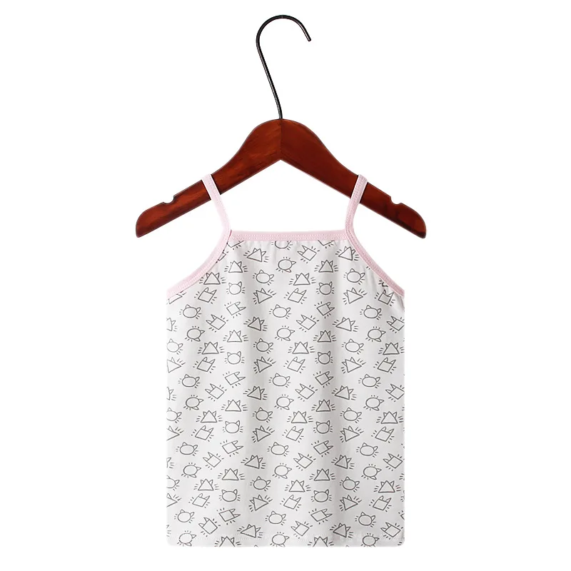 Girls Tank Top Kids Cotton Sleeveless Undershirt Vest Summer Camisole 2-10Years Cartoon Printed girls tank tops