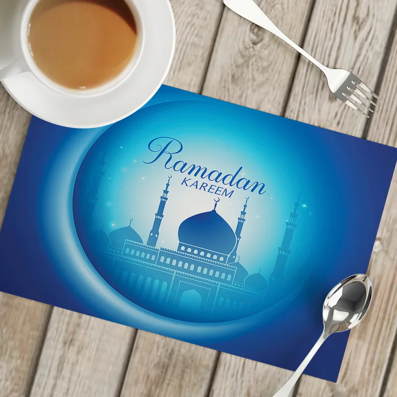 

Ramadan Mubarak Placemat Tableware Ramadan Decorations for Home Kareem EID Mubarak Gifts Muslim Islamic Party Supplies Balloons