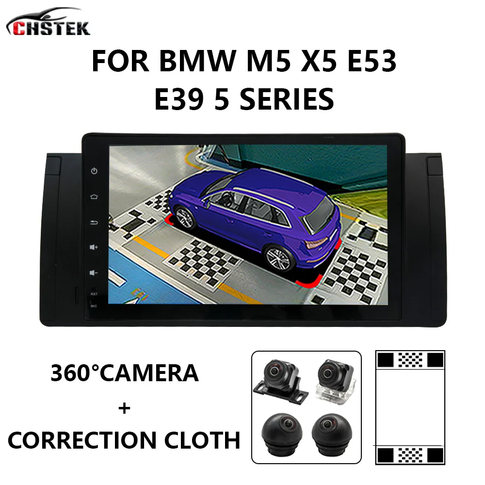 

CHSTEK Qualcomm Car Radio Android 12 Multimedia Video DVD Player 360° Camera Media Audio Carplay for BMW M5 X5 E53 E39 5 Series