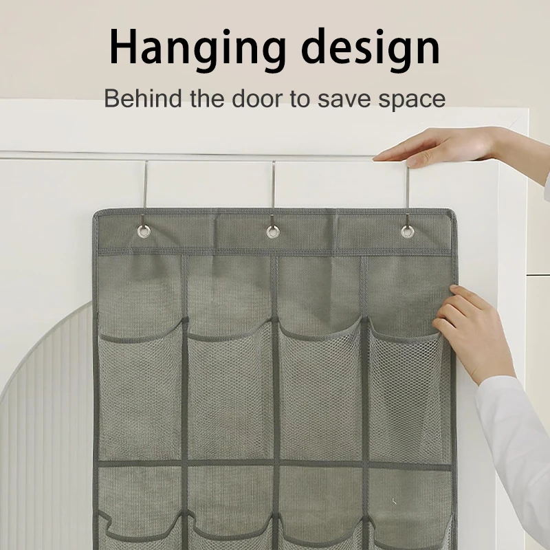 28/24/16 Pockets Wardrobe Hanging Bag Socks Bra Underwear Hanger Shoe Organizer Rack Over the Door Fabric Closet Organizer 4