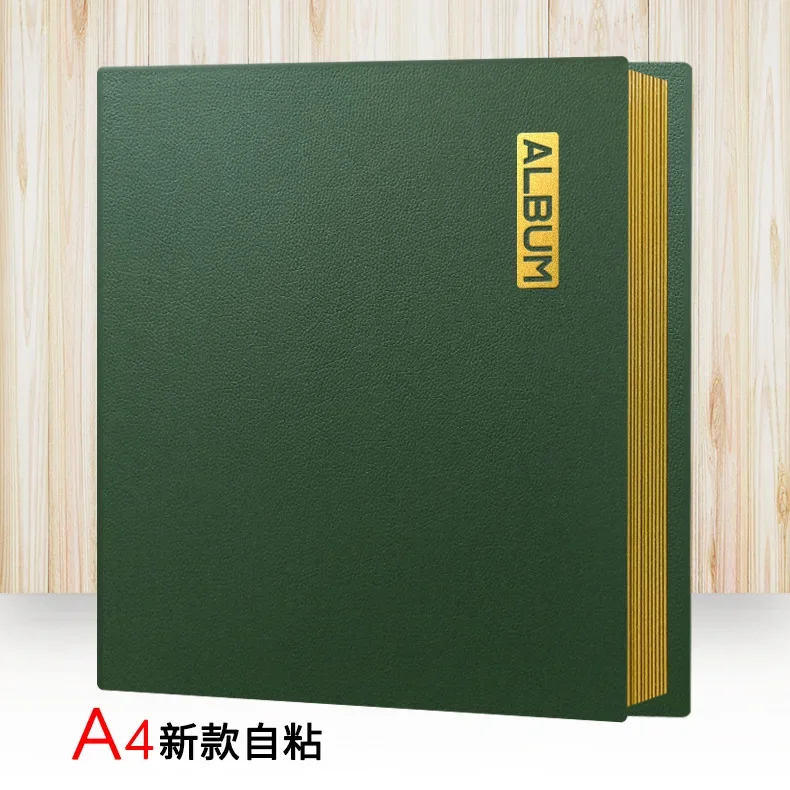 Leather Commemorative Photo Album with Laminated Viscose Inner Pages