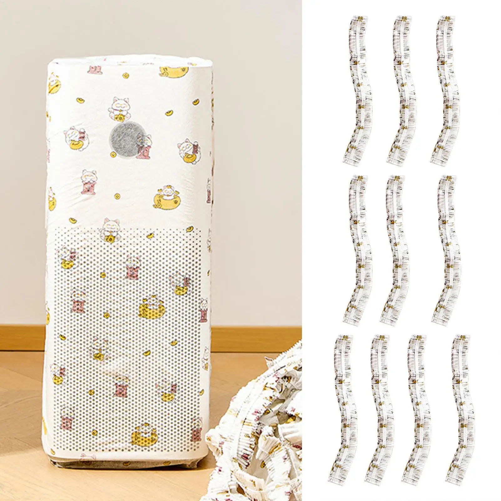 Portable Air Conditioner Cover 10 Pieces Portable Ac Cover Thickened Non-woven Fabric Guard For Counter Kitchen Fan Appliances