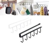 1pcs Kitchen Shelf Storage Clothes Hanging Organizer Cup Holder Glass Mug Holder 6 Hooks Storage Rack Kitchen Accessories 1