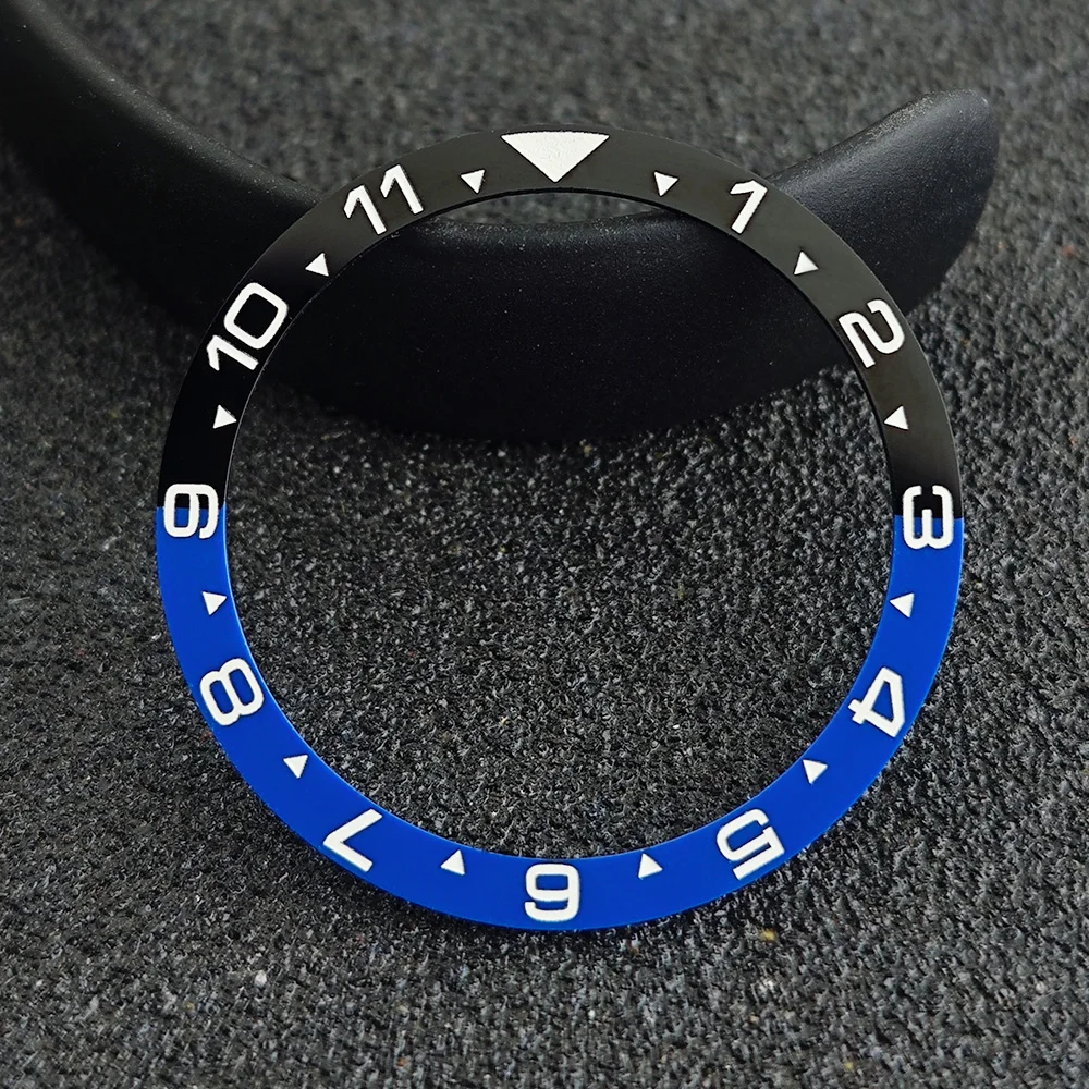 Blue-Green Luminous Ceramic Watch Bezel Insert - Flat Design