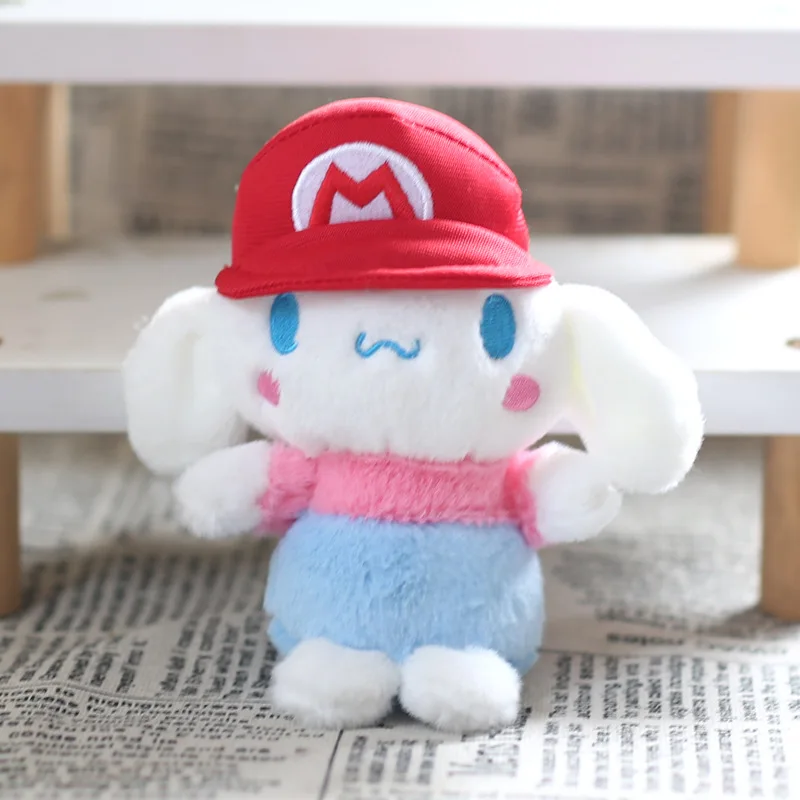 Wholesale 20pcs/lot 12cm Cute animal dog Cinnamoroll stuffed Plush Toy keyring Keychain aniaml dolls for Children Gifts 3