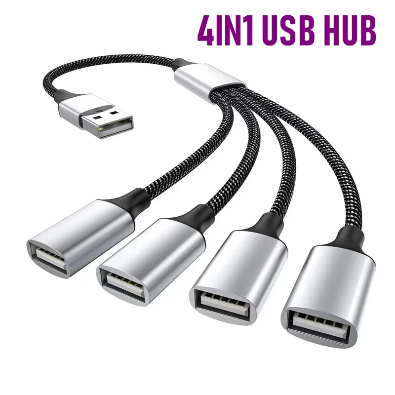 Extensions de Hub multi-usb, 4 ports de Type C, séparateur USB, Transmission de données rapide, adaptateur OTG pour ordinateur Xiaomi Macbook Pro Air