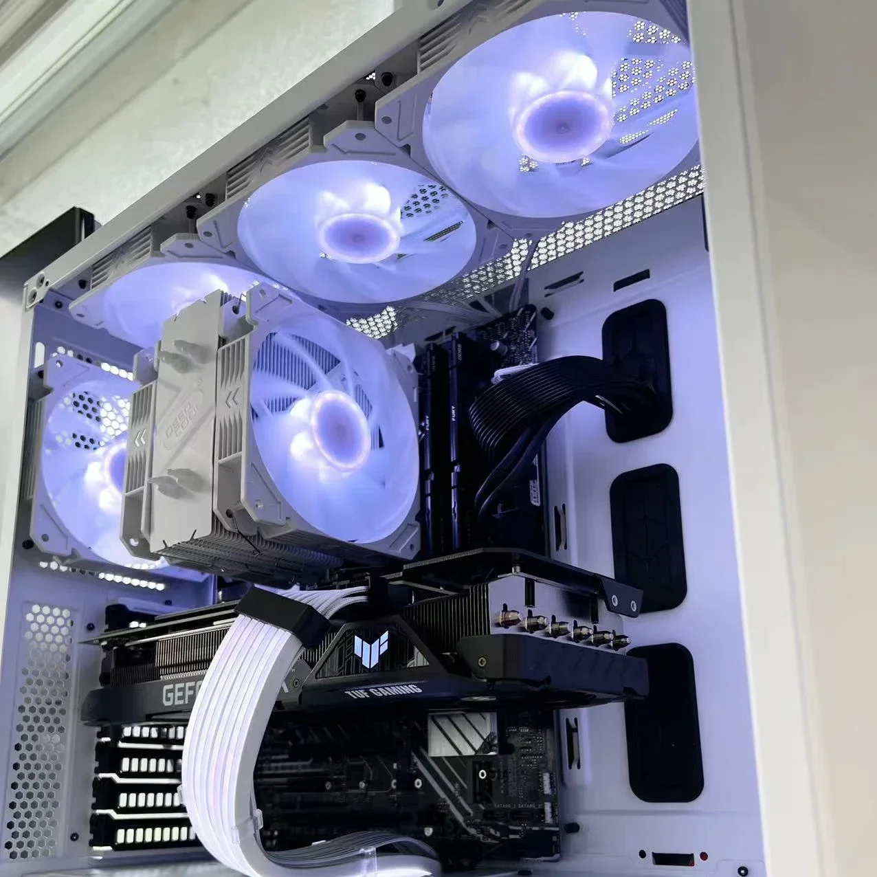 Wovibo-pc Computer Cooling Case Radiator Fan Cooler Rgb Argb Pwm 4pin 5v 3pin 120 mm Branco Preto 12cm - Imagem 4