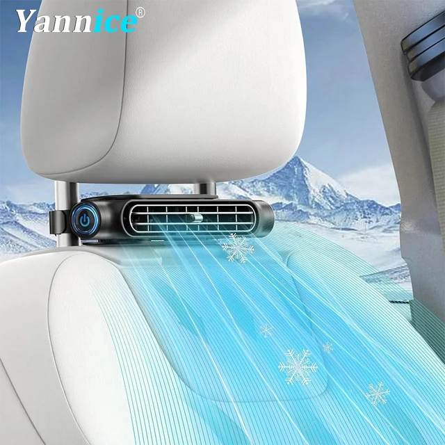 Ventilateur de refroidissement pour siège de voiture, 3 vitesses réglables, 5V USB, ventilateur d'air pour appuie-tête de voiture, ventilateur de siège de voiture pour l'avant et l'arrière, accessoires intérieurs de voiture 1