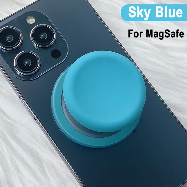 Magnetic Mobile Phone Grip with Silicone Cover
