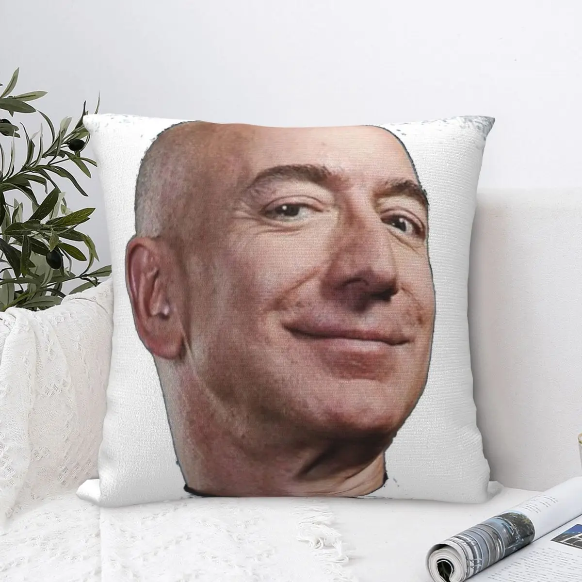 

Jeff Bezos Square Pillowcase Polyester Pillow Cover Velvet Cushion Decor Comfort Throw Pillow For Home Car