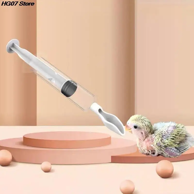 New 4PC/set Mini Bird Baby Feeder with Scale Plastic Removable Spoon Gavage Tube Parrot Liquid Food Feeding Tool Food Grade