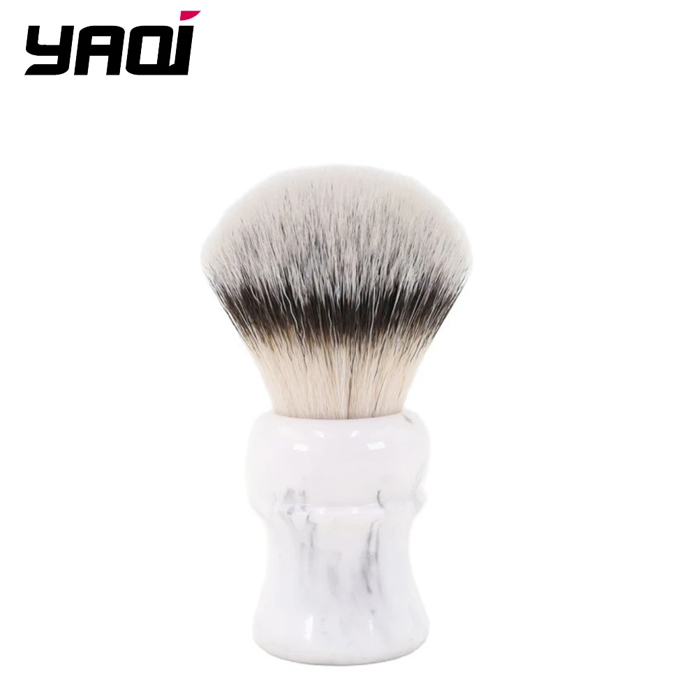 Yaqi Everest 24mm White Marble Synthetic Hair Shaving Brush Shavers Brushes Shaving Brushes