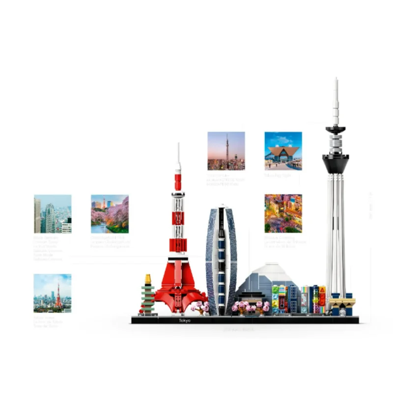Urban Landmark Building Architectural Model Kit - Creative and Educational Toy Blocks Set (468 Pieces)