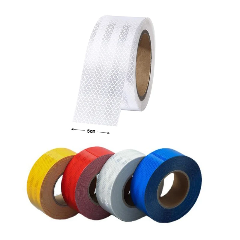 

5cmx1m Multicolor Self-adhesive Reflective Tape High Visibility Warning Tape For Van Car Traffic Sign