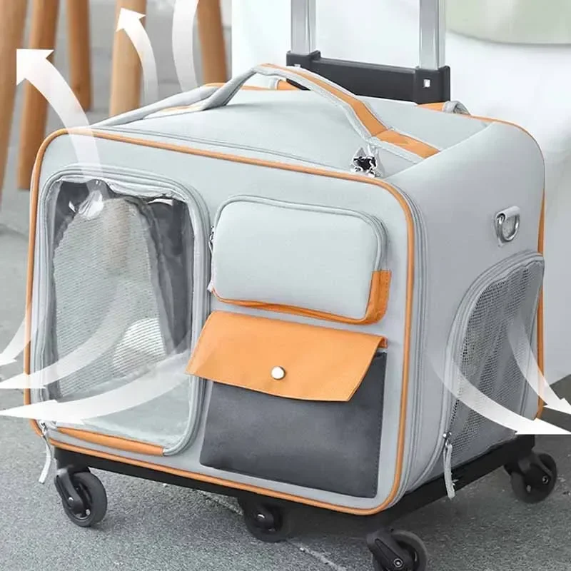 Pet Carrier Backpack Pet Backpack Portable Pet Stroller Trolley Cases Suitcases Small dog cat Backpack Anti Cat Stress Sense Of Safety Pets Bags