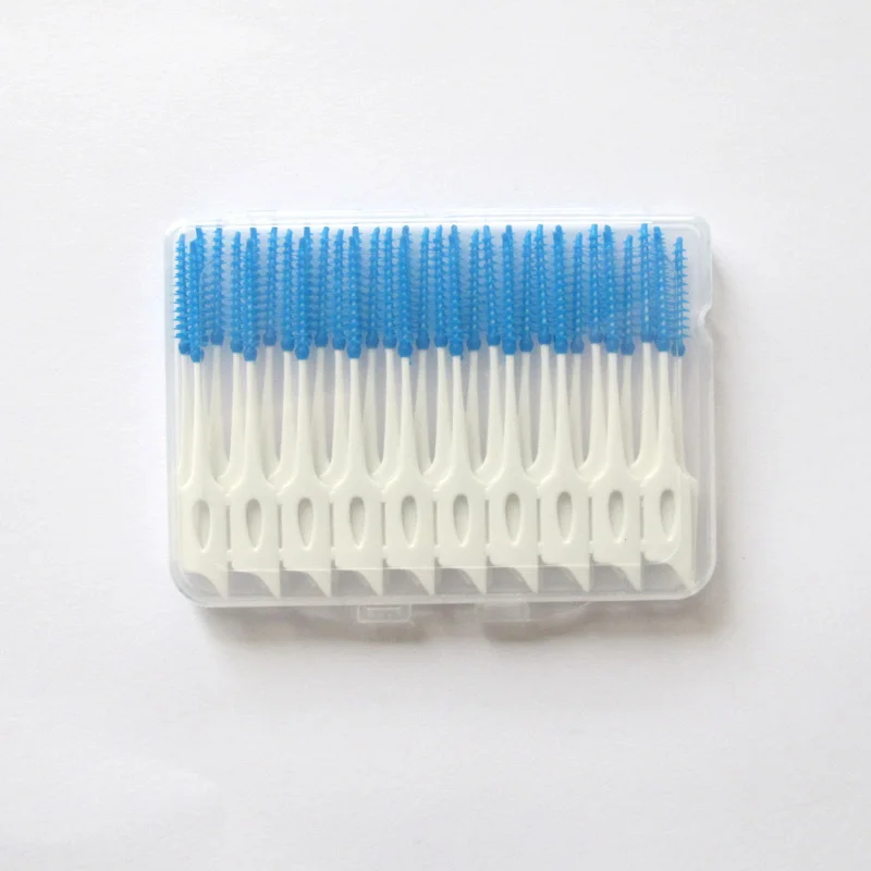 

Sdotter Oral Hygiene 40 Pcs Tooth Brush Flossing Head Dental Flosser Interdental Dual Toothpick Healthy For Teeth Head Tool