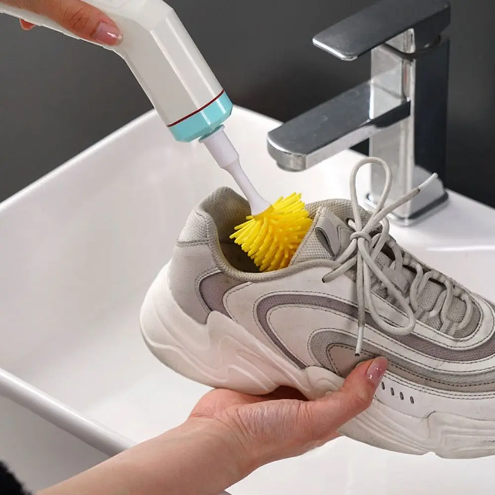 Powerful Electric Shoe Washing Brush Deep Cleaning Rechargeable Spin Scrubber Brush with 2 Brush Heads Efficient 3