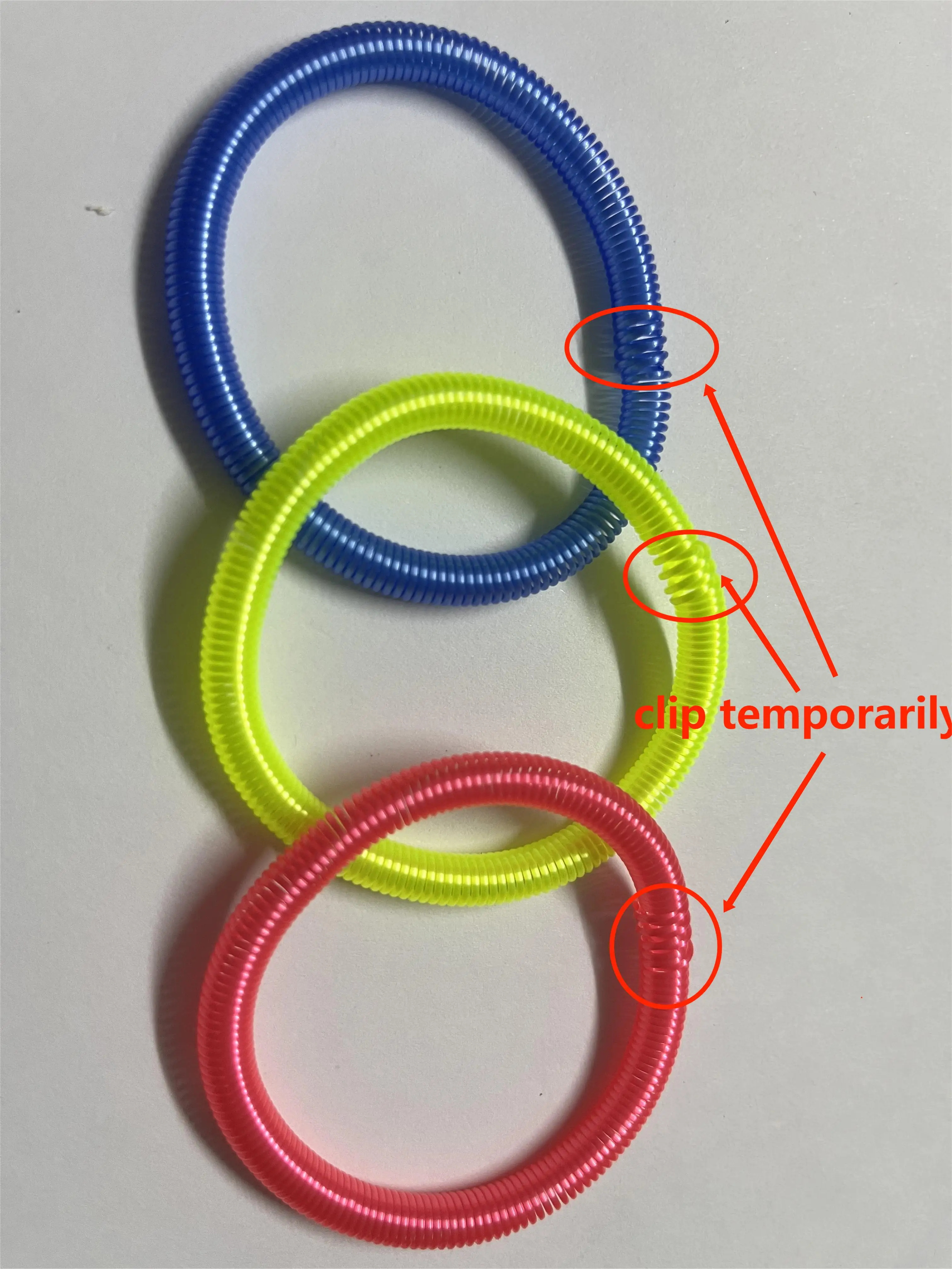 6/12pcs Plastic Pearlescent Colorful folding Spiral Coil for DIY Bracelet or Accessories