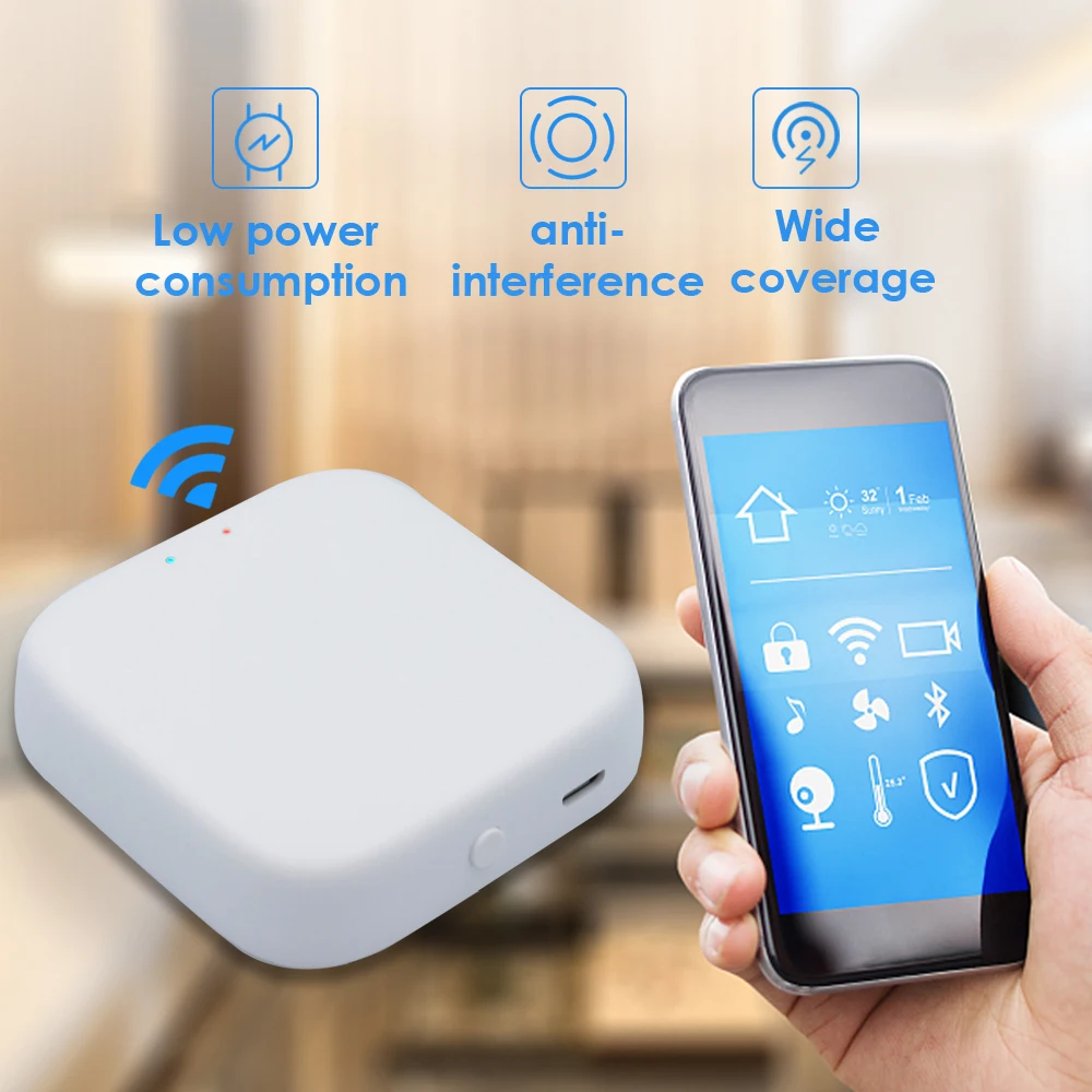 Tuya Smart Zigbee Bridge Gateway Wireless 2.4G Wifi Bluetooth Mesh Gateway Sig Sistema Gateway Bluetooth Alexa Google Home