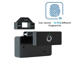 Cabinet Drawer Lock Keyless 10pcs Fingerprint Unlock Smart Wood Door Lock Cabinet Locker Furniture Drawer Smart Electronic Locks