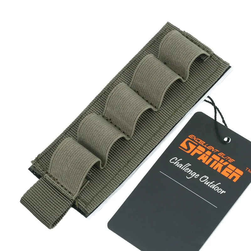 Tactical Shotgun Ammo Pouch - 5-Round Shell Holder with Magic Tape